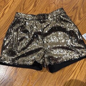 Express Gold Sequin Women's Shorts size 4